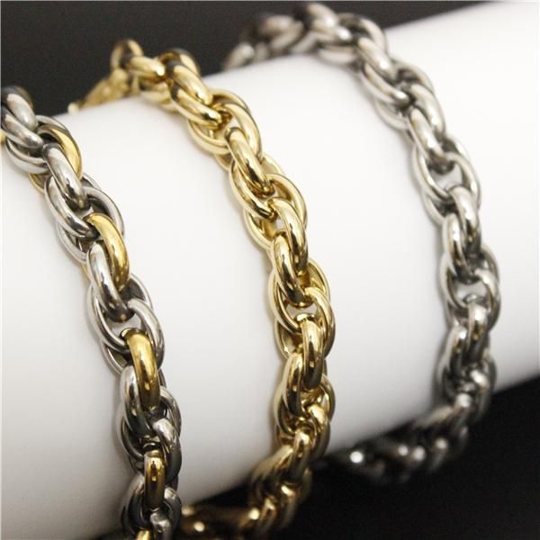 9mm 8.5inch design 3 colors double layer biker bracelet 316l stainless steel fashion jewelry men boy bracelet, Black
9mm 8.5inch design 3 colors double layer biker bracelet 316l stainless steel fashion jewelry men boy bracelet, Black