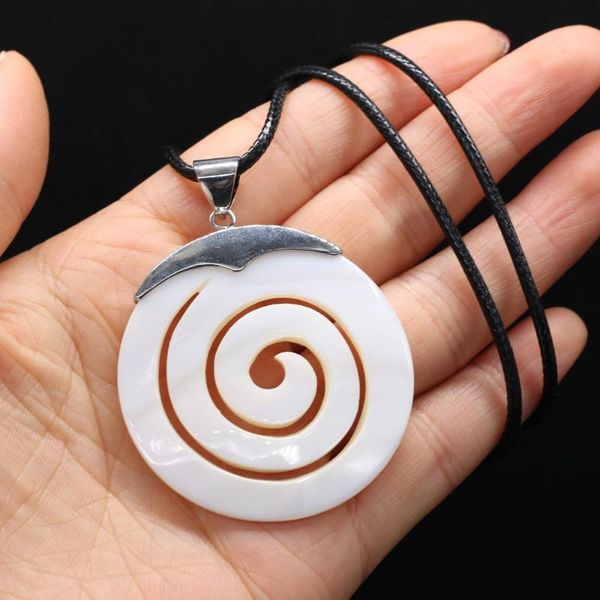 chains natural shell necklace with round circle pendant leather cord 2mm charms for elegant women love romantic gift, Silver
chains natural shell necklace with round circle pendant leather cord 2mm charms for elegant women love romantic gift, Silver