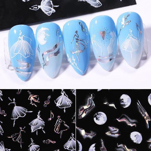 1sheet bronzing nail sticker marbling leaves girl design foil nail decals slider for manicure diy art decor wrap tips paper, Black
1sheet bronzing nail sticker marbling leaves girl design foil nail decals slider for manicure diy art decor wrap tips paper, Black