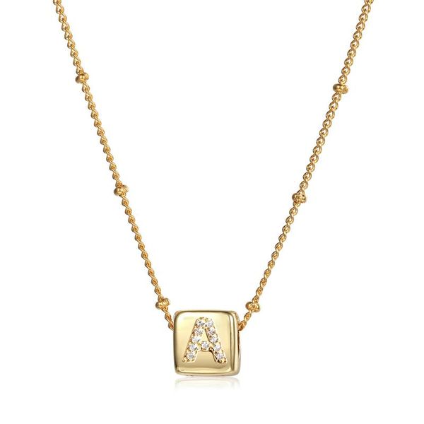 pendant necklaces mini square initial letter necklace for women dice cube cz name gold charm choker satellite chain length adjustabe dn205, Silver
pendant necklaces mini square initial letter necklace for women dice cube cz name gold charm choker satellite chain length adjustabe dn205, Silver