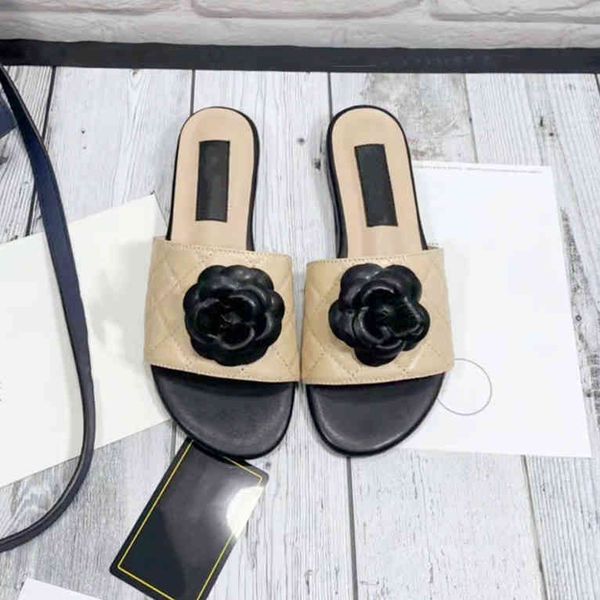 women 2022 spring camellia slippers designer classic diamond open-toe sandals outdoor beach luxury comfort, Black
women 2022 spring camellia slippers designer classic diamond open-toe sandals outdoor beach luxury comfort, Black