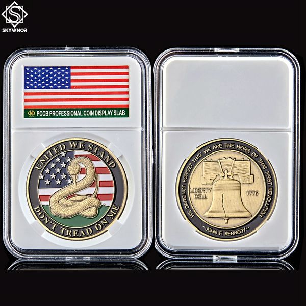 metal craft 1776 usa declaration of independence liberty bell and "don't tread on me" snake pattern bronze challenge coin w/p
metal craft 1776 usa declaration of independence liberty bell and "don't tread on me" snake pattern bronze challenge coin w/p