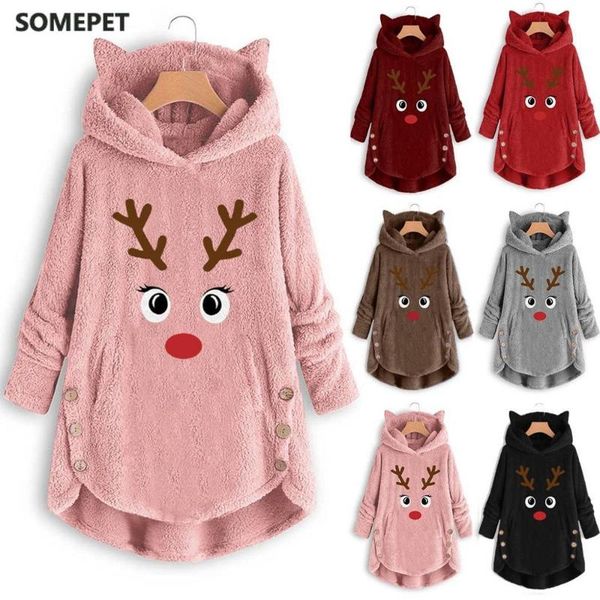fashion women printed cat ears hooded large size long sleeve button sweater warm pullover christmas casual sweaters, White;black
fashion women printed cat ears hooded large size long sleeve button sweater warm pullover christmas casual sweaters, White;black