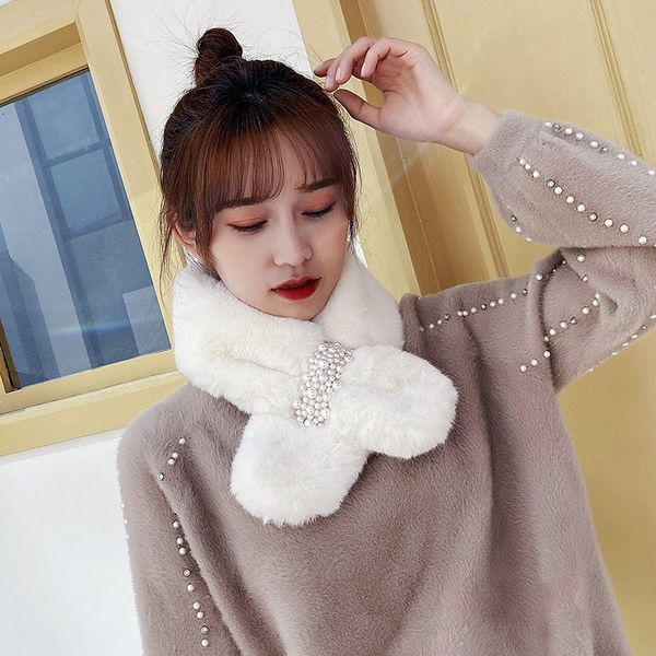 autumn and winter new warm plush pearl buckle cross bib women thickened fashion wild imitation fur rex rabbit fur scarf, Red;brown
autumn and winter new warm plush pearl buckle cross bib women thickened fashion wild imitation fur rex rabbit fur scarf, Red;brown