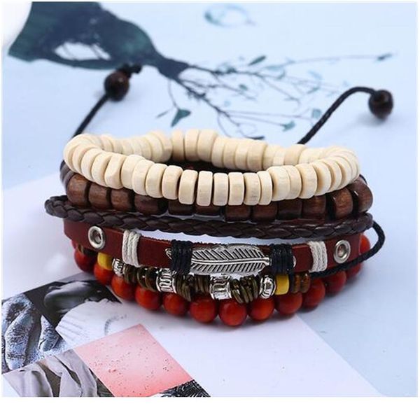 4pcs trendy men jewelry braided leather rope bracelet handmade stone beads bracelets punk men wrist band pulser wmtztx, Golden;silver
4pcs trendy men jewelry braided leather rope bracelet handmade stone beads bracelets punk men wrist band pulser wmtztx, Golden;silver