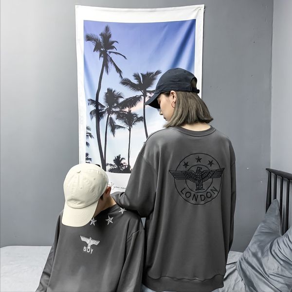 autumn 2020 boy fashion cotton circle sweater couple eagle embroidery men and women's three standard complete, Black
autumn 2020 boy fashion cotton circle sweater couple eagle embroidery men and women's three standard complete, Black