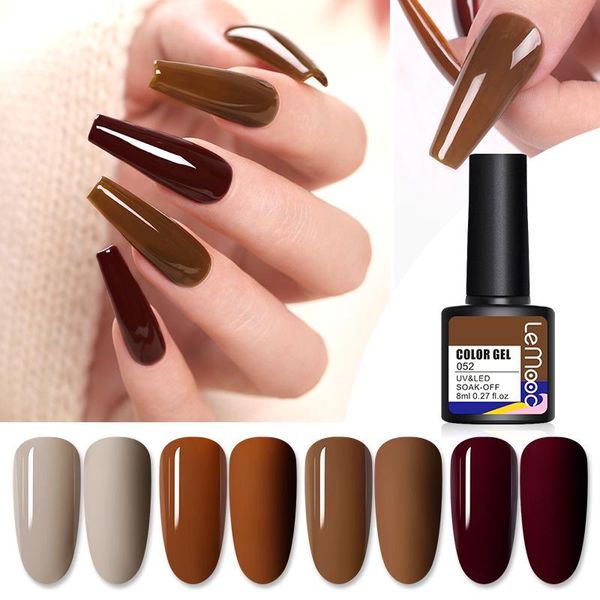 nail gel lemooc 8ml brown coffee series polish color soak off uv varnishes winter art design diy matte coat, Red;pink
nail gel lemooc 8ml brown coffee series polish color soak off uv varnishes winter art design diy matte coat, Red;pink