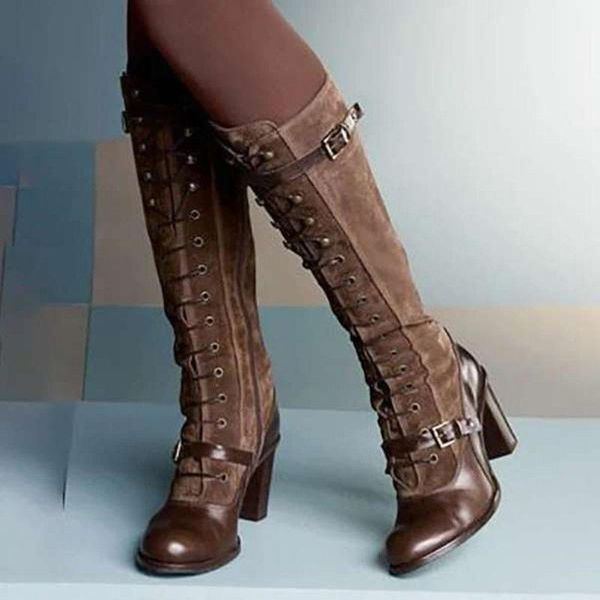 2020 women vintage medieval boots retro high boots square heel pu leather winter women mid-calf shoes1, Black
2020 women vintage medieval boots retro high boots square heel pu leather winter women mid-calf shoes1, Black