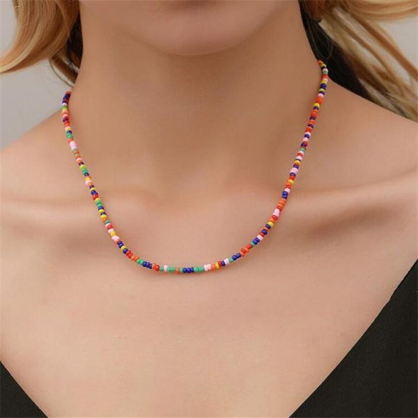 chokers 2021 fashion beaded color millet beads summer beach clavicle chain bohemian short necklace boho necklaces for women, Golden;silver
chokers 2021 fashion beaded color millet beads summer beach clavicle chain bohemian short necklace boho necklaces for women, Golden;silver