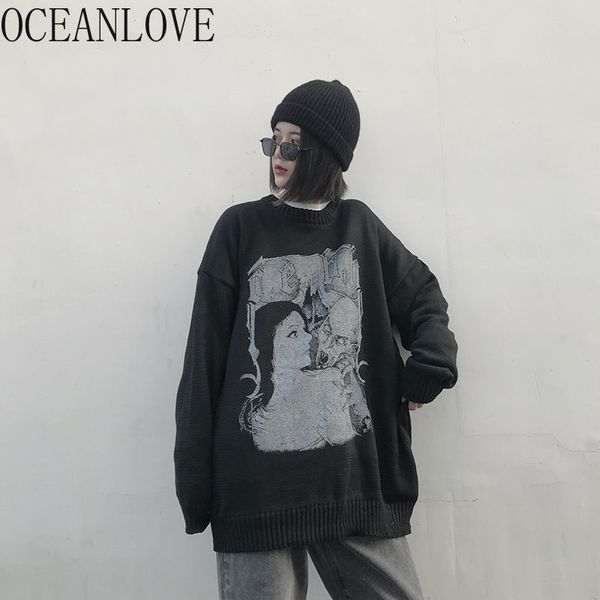 oceanlove harajuku mujer sueteres print japan style bf loose winter woman sweaters vintage gothic fashion pullovers 19506 h1211, White;black
oceanlove harajuku mujer sueteres print japan style bf loose winter woman sweaters vintage gothic fashion pullovers 19506 h1211, White;black