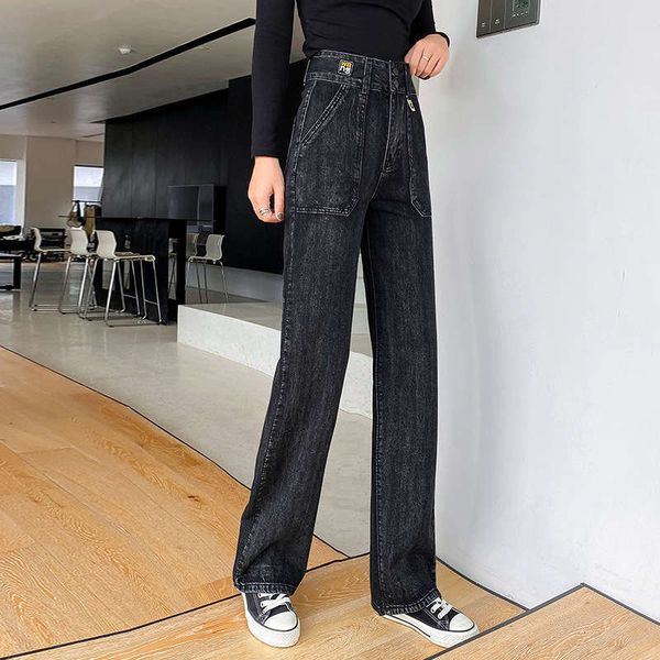 high waisted jeans women's spring autumn 2020 new style straight tube slim, loose and thin, wide leg daddy pants, Blue
high waisted jeans women's spring autumn 2020 new style straight tube slim, loose and thin, wide leg daddy pants, Blue