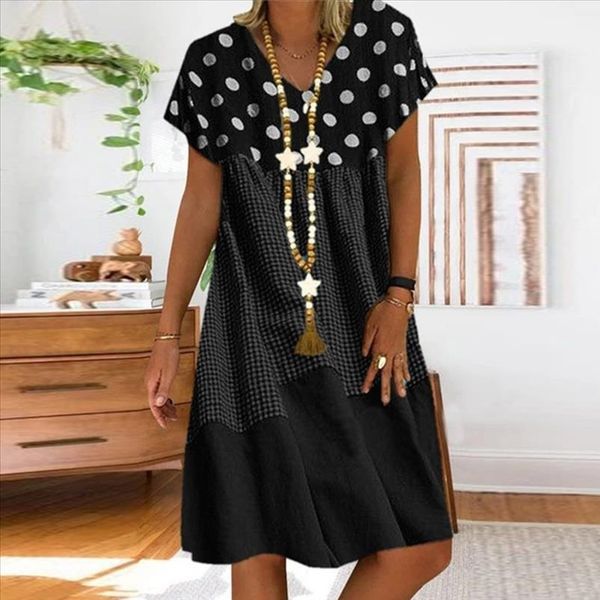 s 5xl plus size dress summer women vintage short sleeve a line midi dress retro printed loose fit beach casual 25, Black;gray
s 5xl plus size dress summer women vintage short sleeve a line midi dress retro printed loose fit beach casual 25, Black;gray
