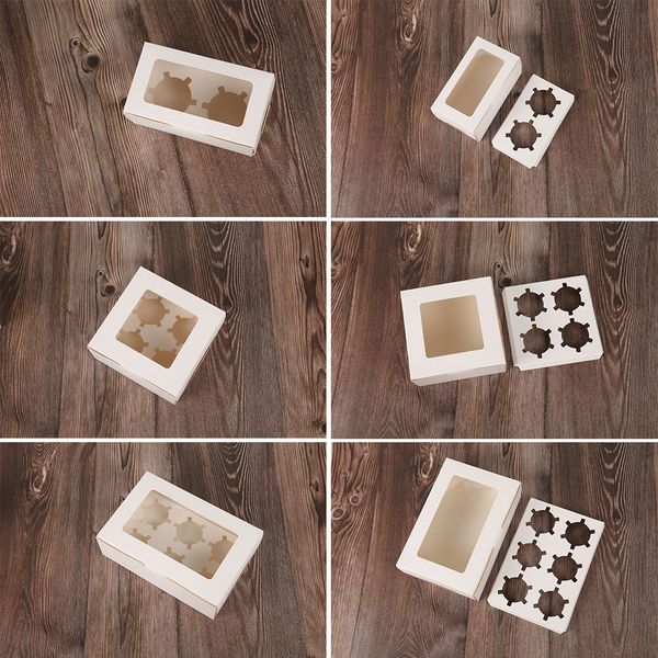 10pcs clear windowed cupcake boxes with removable tray 2/4/6 cups cake for party christmas food kitchen accessories q1218
10pcs clear windowed cupcake boxes with removable tray 2/4/6 cups cake for party christmas food kitchen accessories q1218