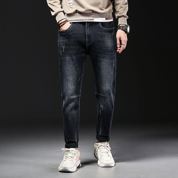 2020 winter new style popular men jeans loose casual little feet stretch long pants black, Blue
2020 winter new style popular men jeans loose casual little feet stretch long pants black, Blue