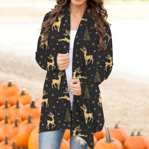 christmas women's cardigan elk printing casual long-sleeved cardigan vintage temperament sweater women trench moletom sweatshirt1, Black;brown
christmas women's cardigan elk printing casual long-sleeved cardigan vintage temperament sweater women trench moletom sweatshirt1, Black;brown
