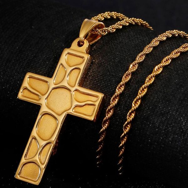 pendant necklaces men's gold cross necklace friends gift solid stainless steel long rope chain for men hiphop rocker jewelry, Silver
pendant necklaces men's gold cross necklace friends gift solid stainless steel long rope chain for men hiphop rocker jewelry, Silver