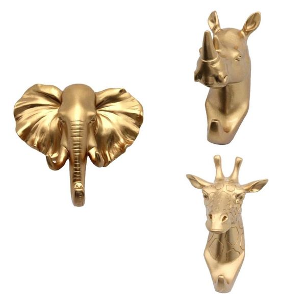 hooks & rails pack 3 resin animal head hook coat hanger rack wall mount home decor gold
hooks & rails pack 3 resin animal head hook coat hanger rack wall mount home decor gold