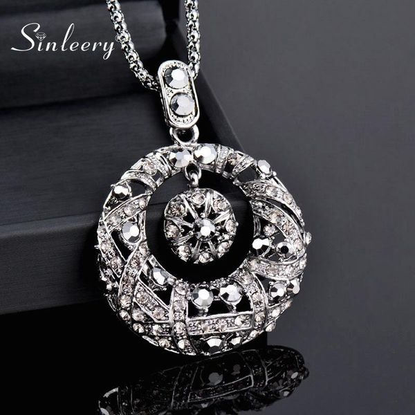 pendant necklaces sinleery retro black zirconia big hollow circle long necklace chain women statement jewelry accessories my011 ssf, Silver
pendant necklaces sinleery retro black zirconia big hollow circle long necklace chain women statement jewelry accessories my011 ssf, Silver