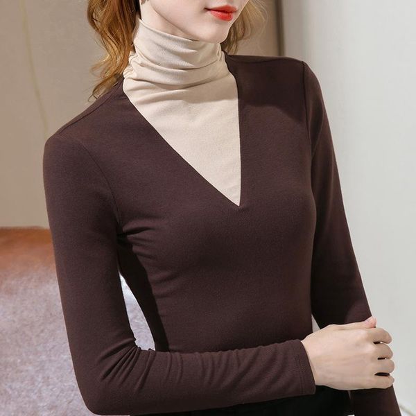 sishion autumn spring long sleeve women t shirt vd1628 patchwork casual ladies turtleneck plus size clothing, White
sishion autumn spring long sleeve women t shirt vd1628 patchwork casual ladies turtleneck plus size clothing, White