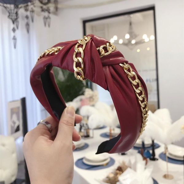 bohemian knotted headband fashion gold chain wide side headband soft pu leather women solid color hairband bezel hair accessory q bbyhpe
bohemian knotted headband fashion gold chain wide side headband soft pu leather women solid color hairband bezel hair accessory q bbyhpe