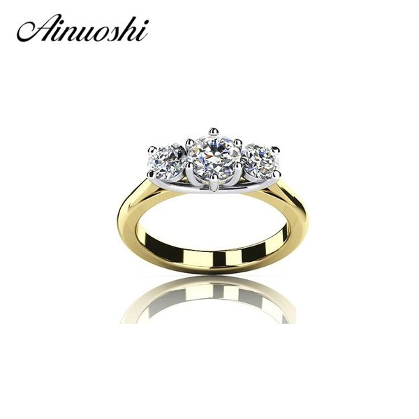 ainoushi 2017 3 stone round cut ring simulated ring 925 sterling silver for women wedding engagement & anniversary bijoux y200106, Slivery;golden
ainoushi 2017 3 stone round cut ring simulated ring 925 sterling silver for women wedding engagement & anniversary bijoux y200106, Slivery;golden