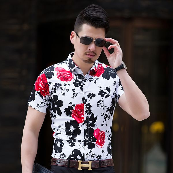 mens casual shirt new turn down collar social shirt men slim fit short sleeve business floral shirt male -7xl, White;black
mens casual shirt new turn down collar social shirt men slim fit short sleeve business floral shirt male -7xl, White;black