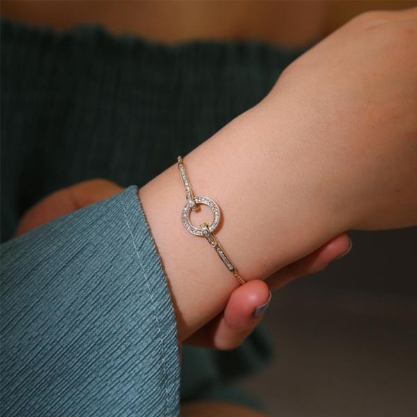 simple zirconia pendant adjustable bracelet for woman round shiny crystal korean bangle female new jewelry gifts 1pcs, Black
simple zirconia pendant adjustable bracelet for woman round shiny crystal korean bangle female new jewelry gifts 1pcs, Black