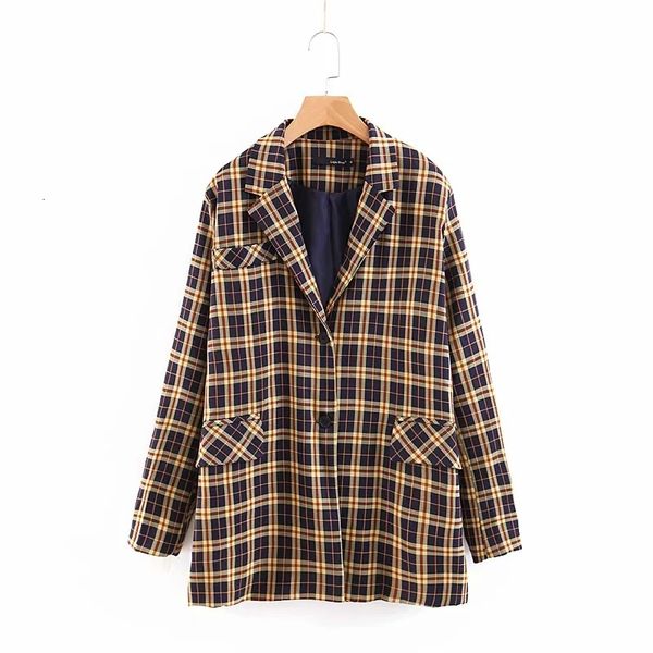 2021 european station women's autumn winter new retro chic british harbor leisure plaid suit coat 8795 94su, Black;brown
2021 european station women's autumn winter new retro chic british harbor leisure plaid suit coat 8795 94su, Black;brown