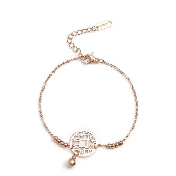charm bracelets creative non-fading rose gold bell titanium steel bracelet retro style simple female hand jewelry gift, Golden;silver
charm bracelets creative non-fading rose gold bell titanium steel bracelet retro style simple female hand jewelry gift, Golden;silver