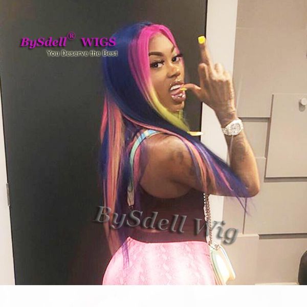 web celebrity @asiandoll blue highlight mint green purple color hairstyle wig synthetic long straight hair lace front wigs, Black
web celebrity @asiandoll blue highlight mint green purple color hairstyle wig synthetic long straight hair lace front wigs, Black