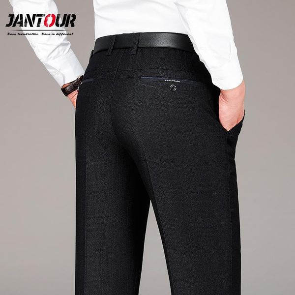 cotton men pants straight loose long male classic business high waist casual trousers full length mid 40 42, Black
cotton men pants straight loose long male classic business high waist casual trousers full length mid 40 42, Black