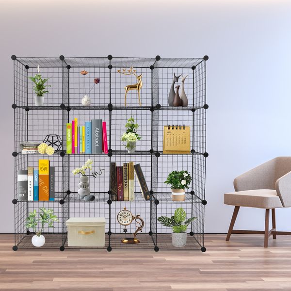 16-cube storage shelves wire cube storage origami shelves metal grid multifunction shelving unit modular cubbies organizer bookcase
16-cube storage shelves wire cube storage origami shelves metal grid multifunction shelving unit modular cubbies organizer bookcase