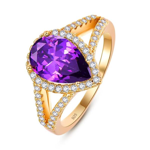lingmei exquisitesilver colorwedding rings pear cut purple blue zircon fashion yellow goldring size 6 7 8 9 gorgeous gift, Golden;silver
lingmei exquisitesilver colorwedding rings pear cut purple blue zircon fashion yellow goldring size 6 7 8 9 gorgeous gift, Golden;silver
