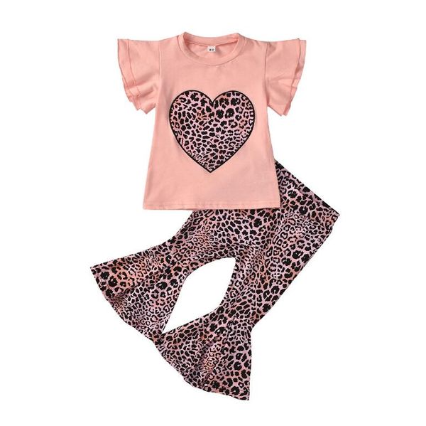 summer love leopard girls suits sweet girls outfits short sleeve t shirt+flared trousers 2pcs/set kids clothing girls clothes, White
summer love leopard girls suits sweet girls outfits short sleeve t shirt+flared trousers 2pcs/set kids clothing girls clothes, White