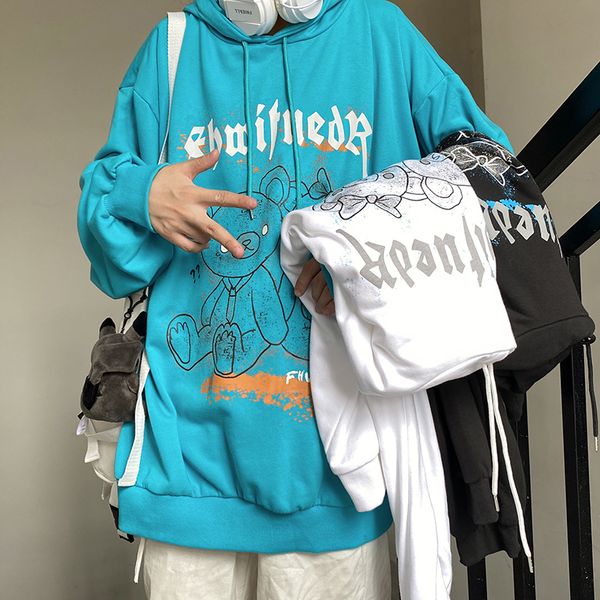 lake blue sweater men's and women's ins super fire original night wind little bear cartoon hip-hop loose thin large size pullover
lake blue sweater men's and women's ins super fire original night wind little bear cartoon hip-hop loose thin large size pullover