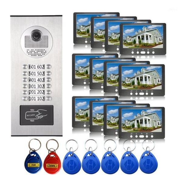 7'' video door phone doorbell intercom entry system 12 units monitors +1000tvl ir camera doorphone for 12/10/8/4/6 apartments1
7'' video door phone doorbell intercom entry system 12 units monitors +1000tvl ir camera doorphone for 12/10/8/4/6 apartments1