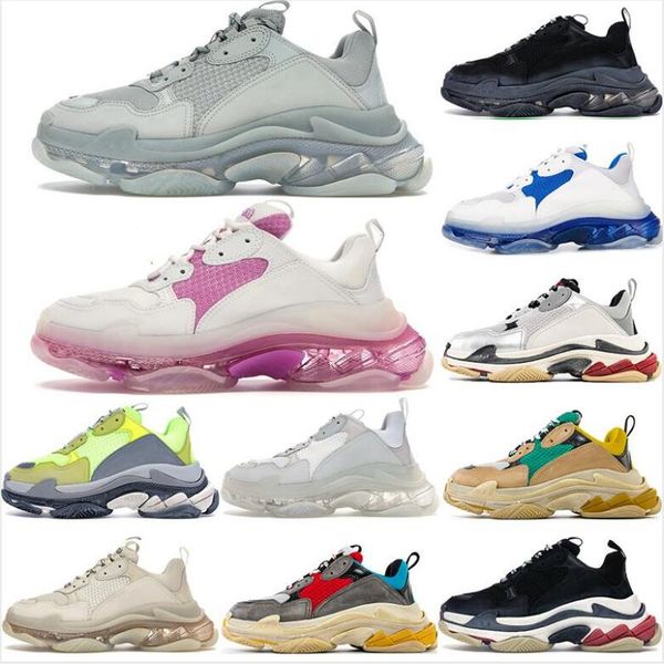paris triple s clear sole crystal bottom dad casual shoes 17fw platform vintage men women sneakers comfortable sports trainers chaussures, Black
paris triple s clear sole crystal bottom dad casual shoes 17fw platform vintage men women sneakers comfortable sports trainers chaussures, Black