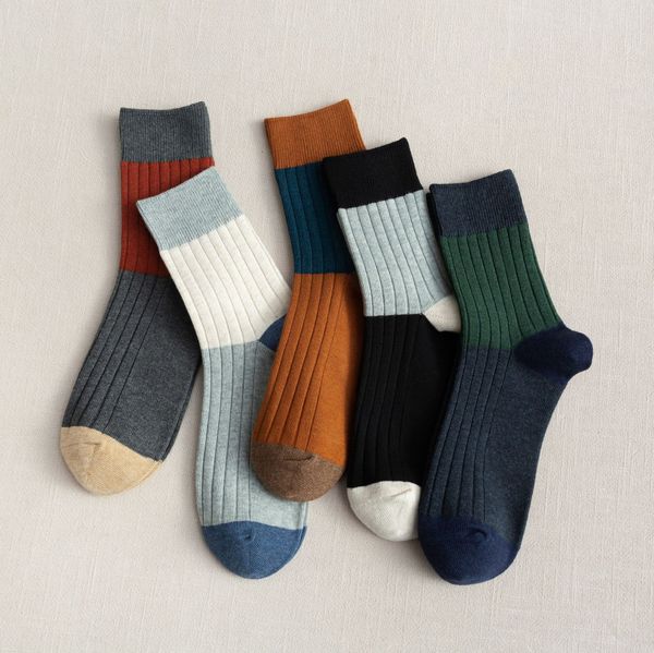 godlikeu trendy stitching men's socks japanese thick simple retro cotton autumn winter korean version, Black
godlikeu trendy stitching men's socks japanese thick simple retro cotton autumn winter korean version, Black