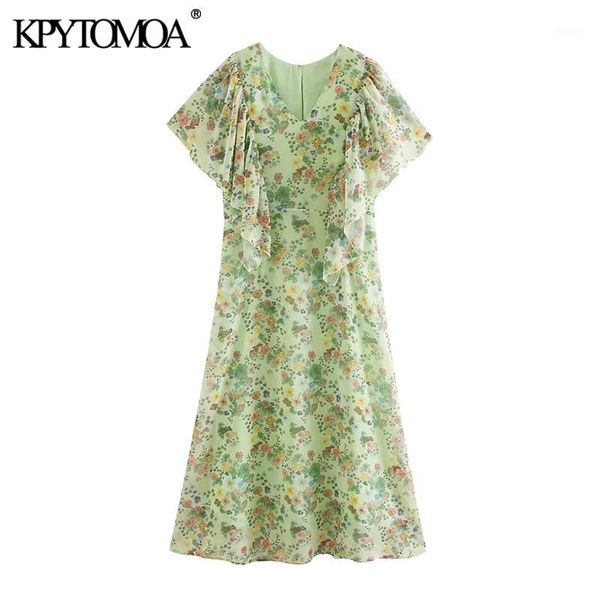 kpytomoa women 2020 elegant fashion floral print ruffled chiffon midi dress vintage v neck short sleeve female dresses vestidos1, Black;gray
kpytomoa women 2020 elegant fashion floral print ruffled chiffon midi dress vintage v neck short sleeve female dresses vestidos1, Black;gray