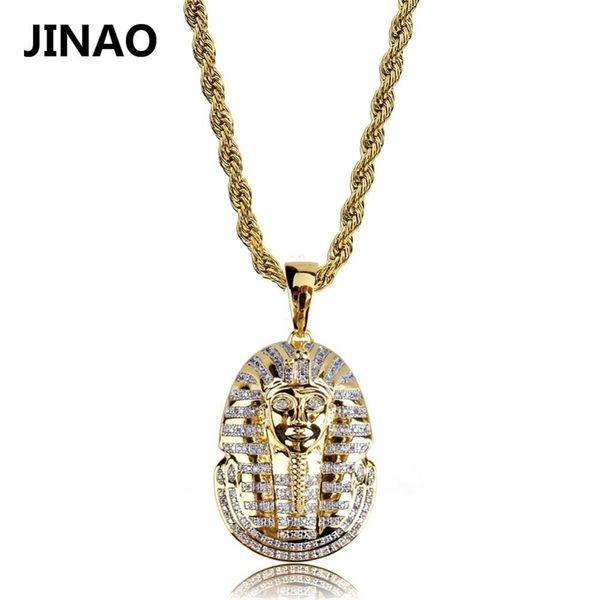 jinao hip hop jewelry iced out gold color plated egyptian pharaoh pendant necklace micro pave zircon charm chain for women men 201014, Silver
jinao hip hop jewelry iced out gold color plated egyptian pharaoh pendant necklace micro pave zircon charm chain for women men 201014, Silver