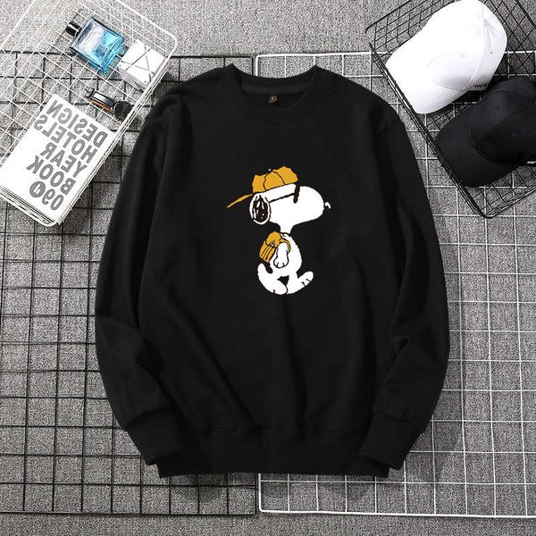 cartoon snoopy sweater men's round neck loose cap coat autumn winter plush fashion clothes student long sleeve, Black
cartoon snoopy sweater men's round neck loose cap coat autumn winter plush fashion clothes student long sleeve, Black