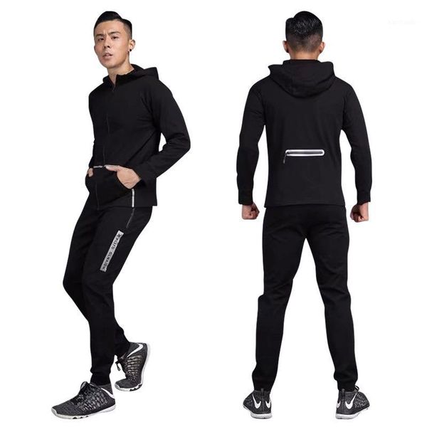 running sets men tracksuit set casual sports pants trousers+thin quick-drying workout hooded jacket sportwear suits long sleeve fitness s-xx, Black;blue
running sets men tracksuit set casual sports pants trousers+thin quick-drying workout hooded jacket sportwear suits long sleeve fitness s-xx, Black;blue