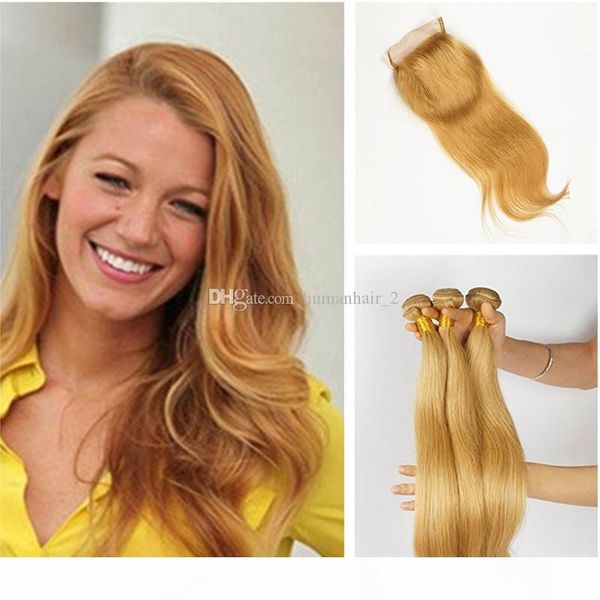 #27 honey blonde lace closure straight with 3 bundles brazilian blonde straight weaves human hair extension with pre plucked lace closure, Black;brown
#27 honey blonde lace closure straight with 3 bundles brazilian blonde straight weaves human hair extension with pre plucked lace closure, Black;brown
