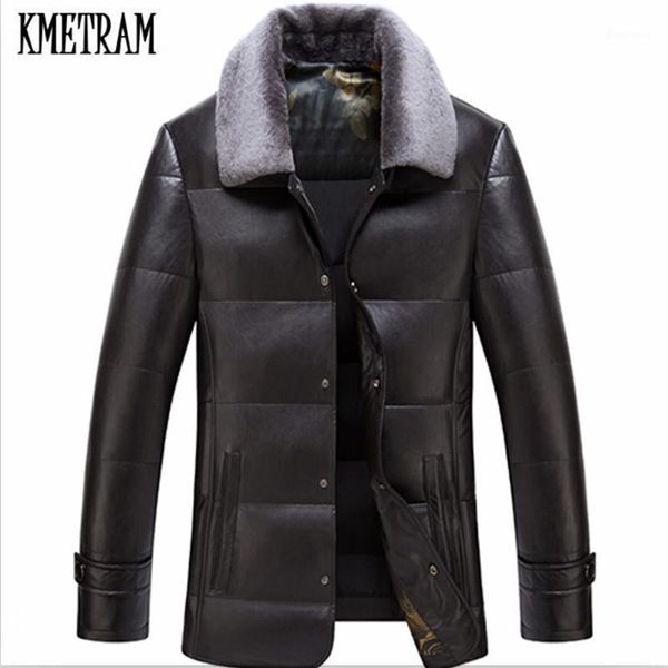 kmetram 2017 men's winter jacket leather jacket fur collar faux leather 90% down coat turn-down collar winter men hh3731, Black
kmetram 2017 men's winter jacket leather jacket fur collar faux leather 90% down coat turn-down collar winter men hh3731, Black