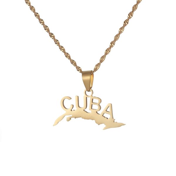 stainless steel cuba map necklaces for women charm pendant with chain jewelry, Silver
stainless steel cuba map necklaces for women charm pendant with chain jewelry, Silver