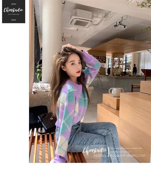 fashion women's sweater 2020 fall/winter new long sleeve knit loose pullovers retro outerwear1, White;black
fashion women's sweater 2020 fall/winter new long sleeve knit loose pullovers retro outerwear1, White;black