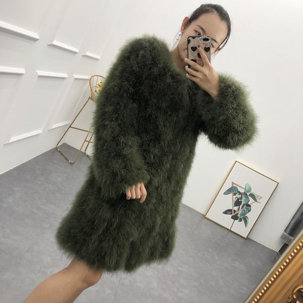 natural turquoise long section ostrich outerwear ladies spring fall winter feather female coat 4gwu, Black
natural turquoise long section ostrich outerwear ladies spring fall winter feather female coat 4gwu, Black