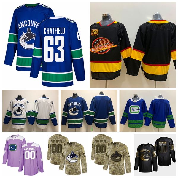 2021 customize #63 jalen chatfield vancouver canucks jerseys golden edition camo veterans day fights cancer custom stitched hockey jerseys, Black;red
2021 customize #63 jalen chatfield vancouver canucks jerseys golden edition camo veterans day fights cancer custom stitched hockey jerseys, Black;red