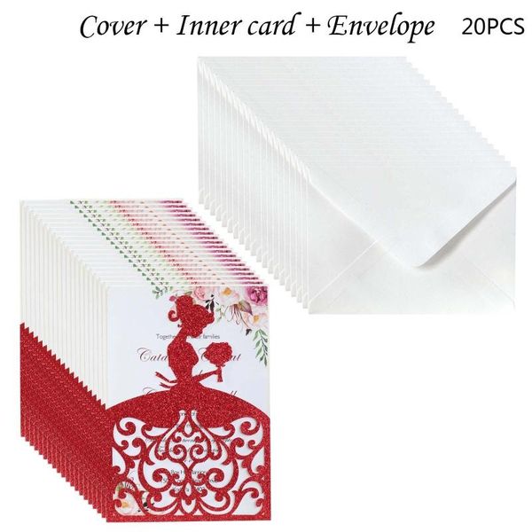 20pcs/set wedding invitations cards glitter girl greeting card invite envelopes e56e
20pcs/set wedding invitations cards glitter girl greeting card invite envelopes e56e