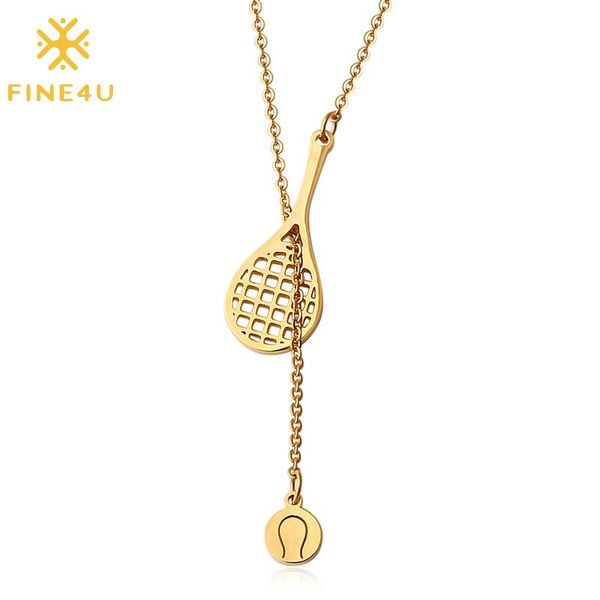 fine4u n360 stainless steel tennis racket pendant necklace women initial necklaces round coin sports jewelry gifts, Silver
fine4u n360 stainless steel tennis racket pendant necklace women initial necklaces round coin sports jewelry gifts, Silver